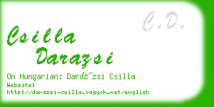 csilla darazsi business card